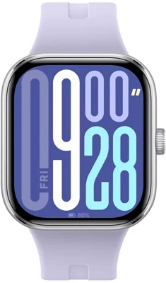 Смарт-часы Xiaomi Redmi Watch 5 2.07" AMOLED корп.серебристый рем.фиолетовый разм.брасл.:135-205мм (BHR9388GL)