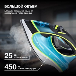 Утюг Hyundai H-SI01450 3200Вт голубой/желтый