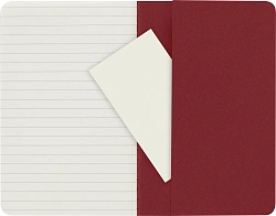 Блокнот Moleskine CAHIER JOURNAL CH111 Pocket 90x140мм обложка картон 64стр. линейка клюквенный (3шт)