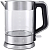 Чайник электрический Kitfort КТ-617 1.5л. 2200Вт серебристый/черный корпус: стекло/металл