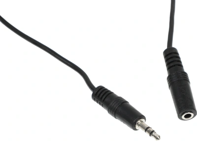 Адаптер аудио Hama H-205104 Jack 3.5 (m)/Jack 3.5 (f) 2.5м. черный (00205104)