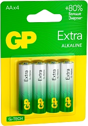 Батарея GP Extra Alkaline 15AXA21-2CRSBC4 AA (4шт) блистер