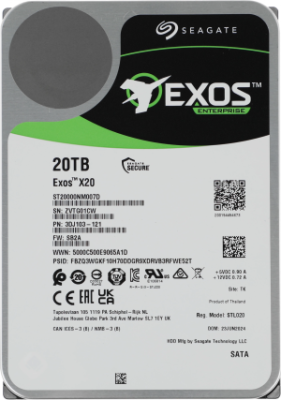 Жесткий диск Seagate SATA-III 20TB ST20000NM007D Server Exos X20 4KN (7200rpm) 256Mb 3.5"