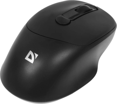Мышь Defender Feam MM-296 черный оптическая 1600dpi silent беспров. USB 3but (52296)