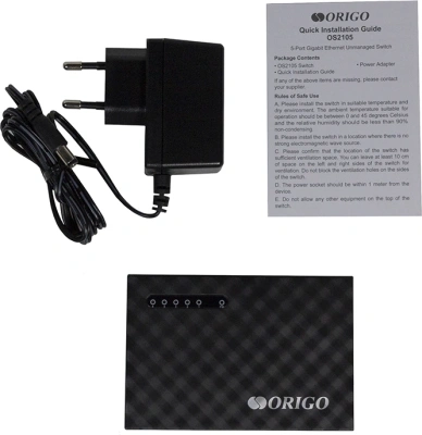 Коммутатор Origo OS2105 OS2105/A2A 5x1Гбит/с неуправляемый