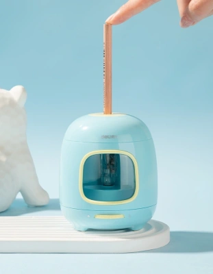 Точилка для карандашей электрическая Deli VA13BLUE пластик синий