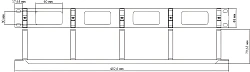 Кабельный органайзер Горизонтальный Hyperline CM-1U-PL односторонний кольца 1U шир.:19" глуб.:70мм