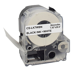 Картридж ленточный Cactus CS-LK7WBN LK-7WBN черный на белом для Epson LW1000P/Z700/Z900
