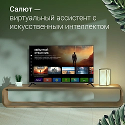Телевизор LED Digma 43" DM-LED43SBB36 Салют ТВ Frameless Metal черный/черный FULL HD 60Hz DVB-T DVB-T2 DVB-C DVB-S DVB-S2 USB WiFi Smart TV