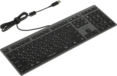 Клавиатура A4Tech Fstyler FX60H серый USB slim LED (FX60H GREY/WHITE)