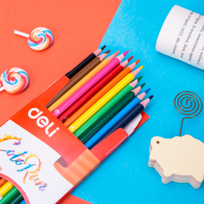 Карандаши цв. Deli EC00100 ColoRun трехгран. пластик 12цв. коробка/европод. (12шт)