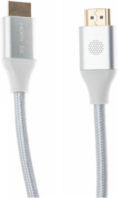 Кабель аудио-видео Cactus CS-HDMI.2.1-1.8 HDMI (m)/HDMI (m) 1.8м. позолоч.конт. серебристый