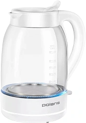 Чайник электрический Polaris PWK 1797CGL 1.8л. 2200Вт белый корпус: пластик/стекло