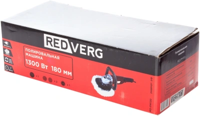 Полировальная машина RedVerg RD-PM130 1300Вт 3000об/мин рез.шпин.:M14 d=180мм