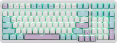 Клавиатура Acer OKW304 механическая белый USB Multimedia for gamer LED (ZL.KBDCC.01V)