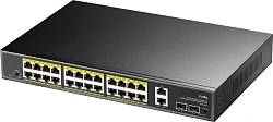 Коммутатор Cudy GS1026PS2 (L2) 26x1Гбит/с 2xКомбо(1000BASE-T/SFP) 2SFP 24PoE 300W неуправляемый