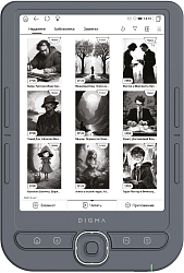 Электронная книга Digma tome 6" E-ink HD Pearl 758x1024 1.2Ghz 256Mb/32Gb/SD/microSDHC темно-серый