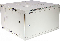 Шкаф коммутационный Lanmaster (TWT-CBW3M-12U-6X6-GY) настенный 12U 600x600мм пер.дв.металл задн.дв.спл.стал.лист 2 бок.пан. 60кг серый 441мм