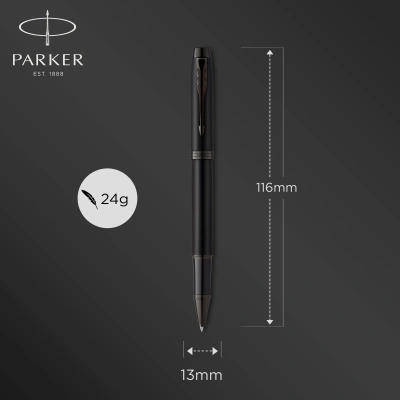 Ручка роллер Parker IM Achromatic T317 (2127743) Matt Black F черн. черн. подар.кор.