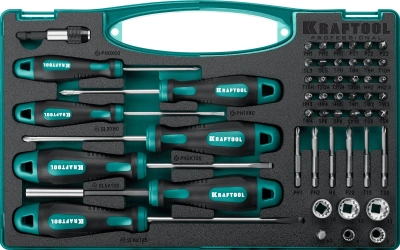Набор отверток Kraftool 25815 в компл.:50 предметов жесткий кейс