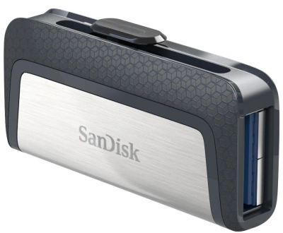 Флеш Диск Sandisk 256Gb Ultra Dual Drive SDDDC2-256G-G46 USB3.0 серый/черный