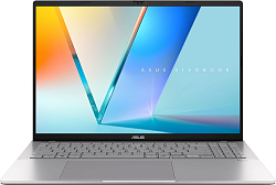 Ноутбук Asus VivoBook S16 M3607KA-SH117 Ryzen AI 5 330 32Gb SSD512Gb AMD Radeon 820M 16" OLED WUXGA (1920x1200) без ОС silver WiFi BT Cam (90NB16T2-M00890)