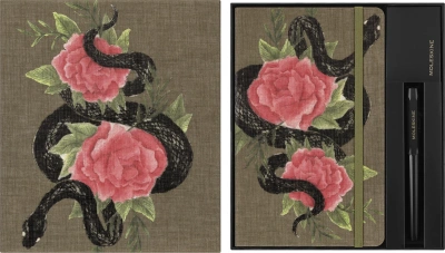 Набор Moleskine Limited Edition Year of the snake Roses блокнот/ручка/под.коробка руч.:перьевая