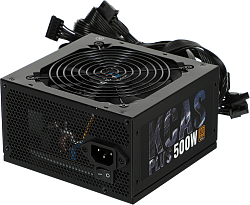 Блок питания Aerocool ATX 500W KCAS PLUS 500 80+ bronze (20+4pin) APFC 120mm fan 7xSATA RTL