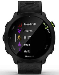 Смарт-часы Garmin Forerunner 55 42мм 1.04" LCD корп.черный рем.черный разм.брасл.:127-220мм (010-02562-10)