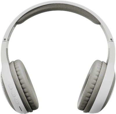 Гарнитура накладные Digma BT-15 белый/серый беспроводные bluetooth оголовье (BT-15W)