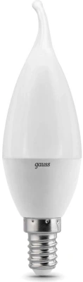Лампа светодиодная Gauss 6.5Вт цок.:E14 свеча 220B св.свеч.бел.теп. (упак.:1шт) (104101107)