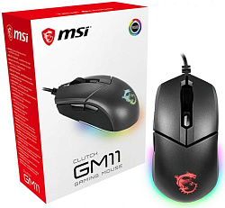 Мышь MSI Clutch GM11 черный оптическая 5000dpi USB 5but (S12-0402030-CLA)