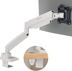 Кронштейн для мониторов Onkron G80 BW черный/белый 13"-32" макс.8кг настольный поворот и наклон верт.перемещ.