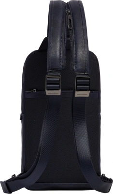 Рюкзак слинг мужской Piquadro Cronus CA6686S134/BLU синий кожа