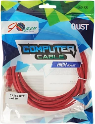 Патч-корд Premier ANP511_3M_R UTP 4 пары cat.5E CCA molded 3м красный outdoor RJ-45 (m)-RJ-45 (m)