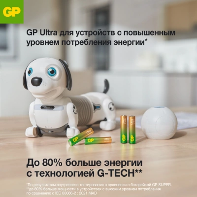 Батарея GP Ultra Alkaline 24AUA21-2CRSBC2 AAA (2шт)