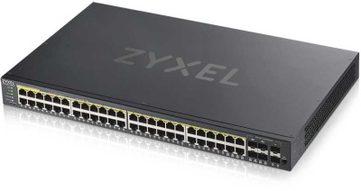 Коммутатор Zyxel GS192048HPV2-EU0101F (L2) 44x1Гбит/с 4xКомбо(1000BASE-T/SFP) 2SFP 48PoE+ 375W управляемый