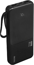 Мобильный аккумулятор Tecno OnGO L101Q 10000mAh QC3.0/PD3.0 22.5W 3A 2xUSB-A/USB-C черный