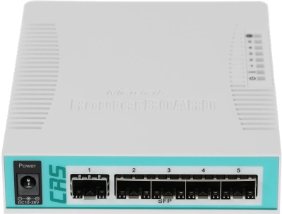 Коммутатор MikroTik CRS106-1C-5S (L2) 1xКомбо(1000BASE-T/SFP) 5SFP управляемый