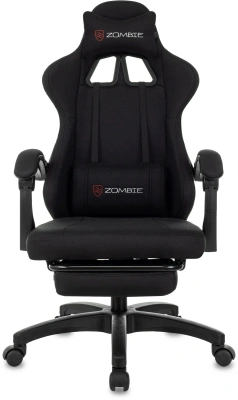 Кресло игровое Zombie Weaver черный с подголов. крестов. пластик подст.для ног пластик черный