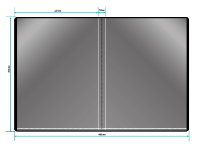 Папка с 10 прозр.вклад. Бюрократ -BPV10 A4 пластик 0.6мм торц.карм с бум. встав ассорти