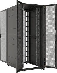 Шкаф серверный ЦМО (ШТК-СП-42.8.12-88АА-9005) напольный 42U 800x1200мм пер.дв.перфор.2ств. 2 бок.пан. задн.дв.перфор.2-хст. направл.под винты 1350кг черный 883мм 174кг 120град. 1950мм IP20 сталь