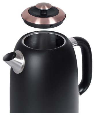 Чайник электрический Hyundai HYK-S4501 1.7л. 2200Вт черный/бронзовый корпус: металл/пластик