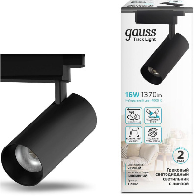 Светильник Gauss TR082 4000K цв.св.:белый нейтральный черный