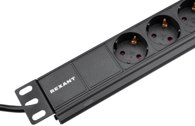 Блок распределения питания Rexant 04-0105-1 гор.размещ. 9xCEE7/4 базовые 16A CEE7/7 2м