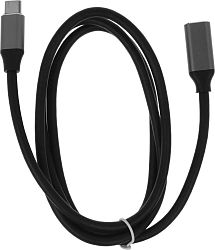 Кабель-удлинитель Premier 5-913 EXT USB Type-C (m) USB Type-C (f) 1м черный (пакет)