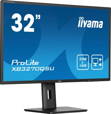 Монитор Iiyama 31.5" ProLite XB3270QSU-B1 черный IPS 16:9 HDMI M/M матовая HAS Piv 250cd 178гр/178гр 2560x1440 100Hz DP 2K USB 8.6кг