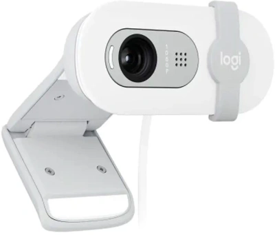Камера Web Logitech HD Webcam Brio 100 белый 2Mpix (1920x1080) USB-A с микрофоном (960-001618)