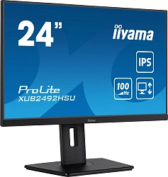 Монитор Iiyama 23.8" ProLite XUB2492HSU-B6 черный IPS LED 0.4ms 16:9 HDMI M/M матовая HAS Piv 250cd 178гр/178гр 1920x1080 100Hz DP FHD USB 4.9кг