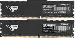 Память DDR4 2x16GB 3200MHz Patriot PSP432G3200KH1 Signature Premium RTL PC4-25600 CL22 DIMM 288-pin 1.2В kit dual rank с радиатором Ret